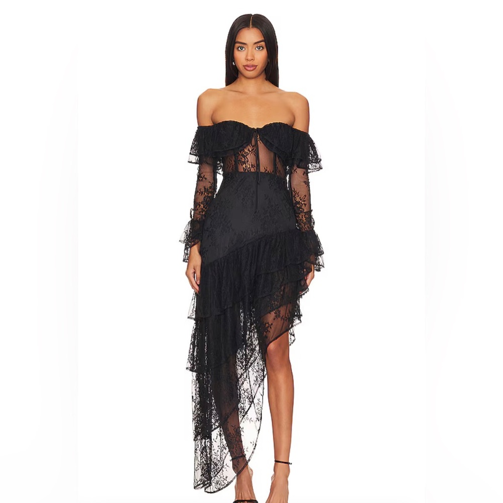 Revolve MAJORELLE Maddalena Gown in Black Size XS
